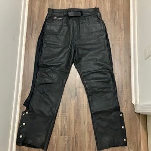 Joe Rocket leather motorcycle biker pants